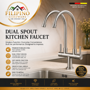 YC-311 | Pure 304 Stainless Steel Dual Nozzle Kitchen Faucet