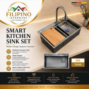 Pure 304 Stainless Modern Smart Kitchen Sink | Size: 75 X 45cm
