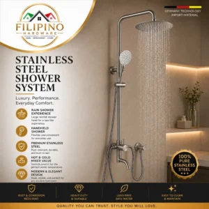YC-505 | Pure 304 Stainless Steel Rain Shower System Set