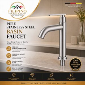 YC-201 | SUS304 Stainless Bathroom Basin Faucet