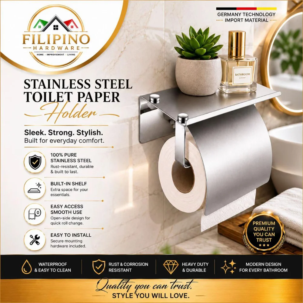 YC-623 | SUS304 Pure Stainless Steel Toilet Paper Holder - Image 2