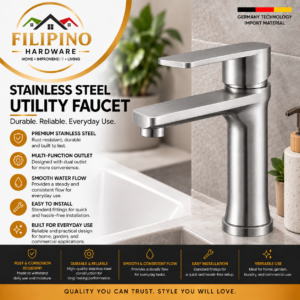 YC215 | Stainless Steel Basin Faucet Single Handle Brushed Bathroom Sink Tap Modern Single Hole Water