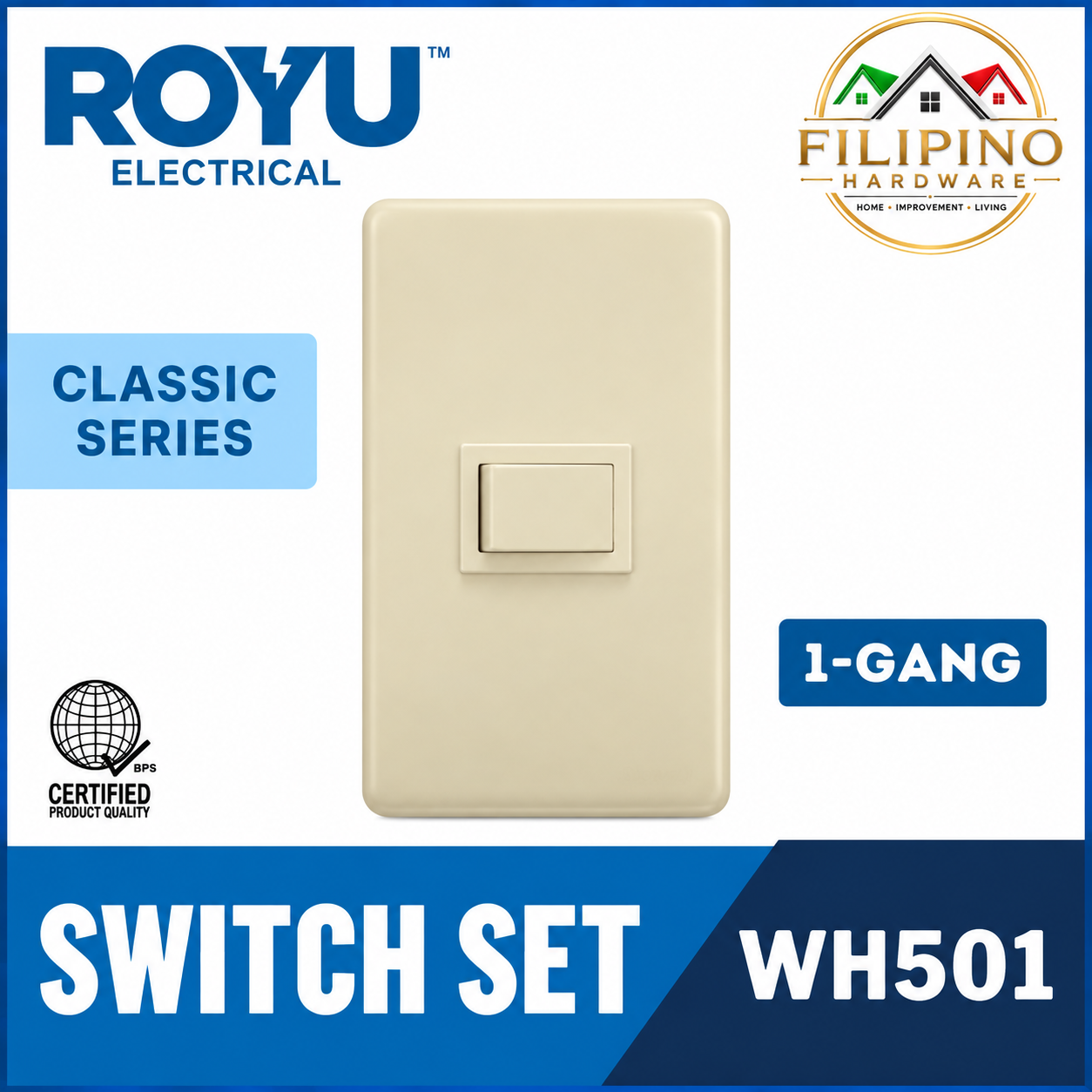 ROYU 1 Gang Switch Classic Series