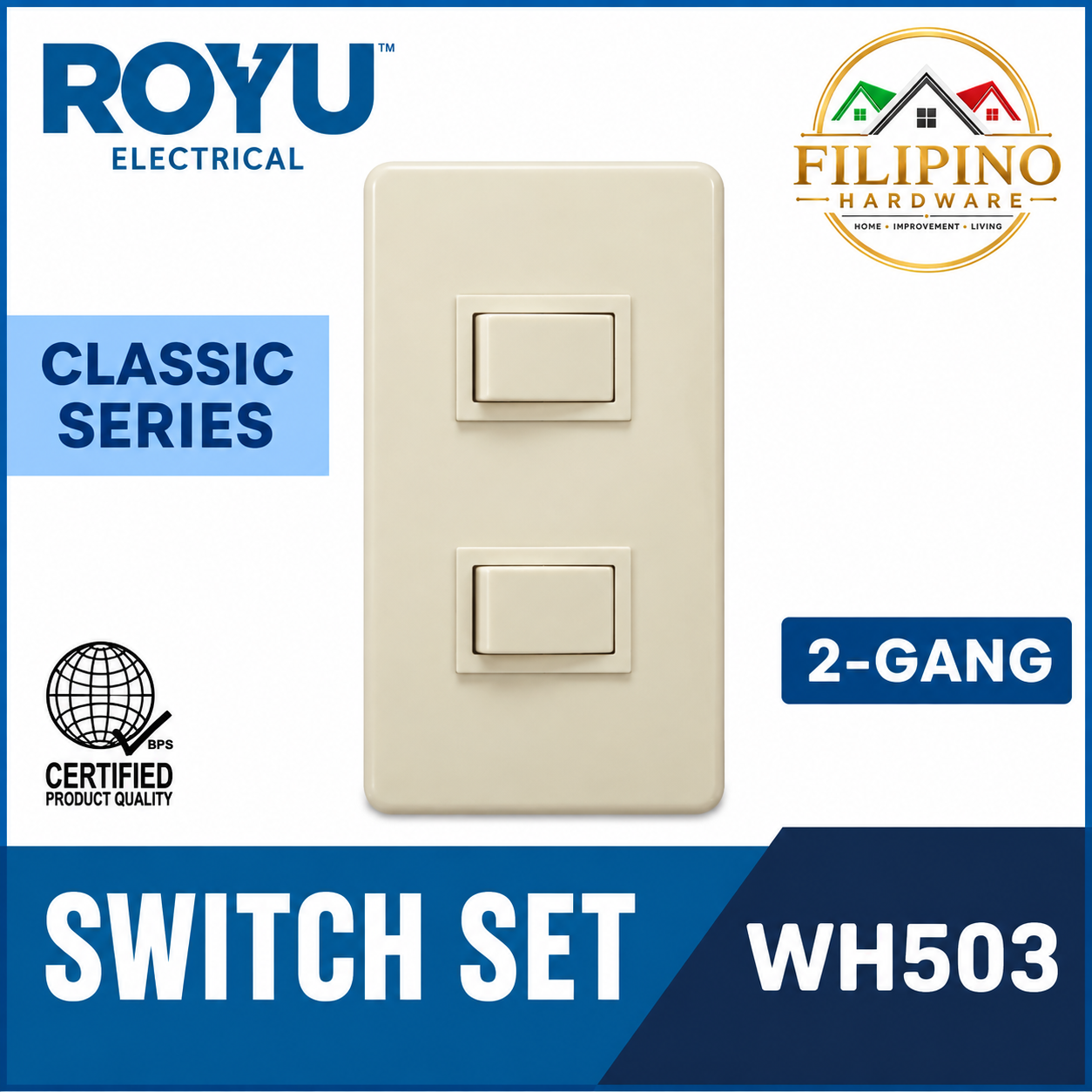 ROYU 2 Gang Switch Classic Series