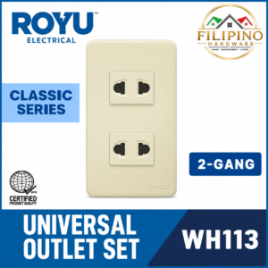 ROYU 2 Gang Universal Outlet Classic Series