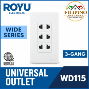 ROYU 3 Gang Universal Outlet Wide Series