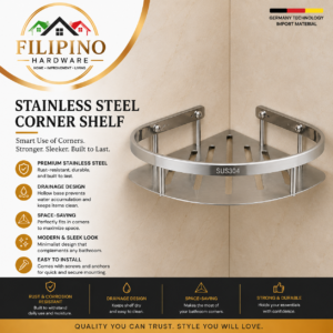 YC-606 | SUS304 STAINLESS BATHROOM CORNER BASKET