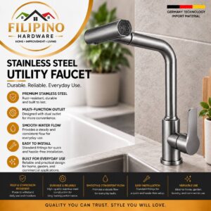 22066-1 | Stainless Kitchen Faucet Hot & Cold Pull Out Sprayer Single Lever Sink Mixer Water Tap